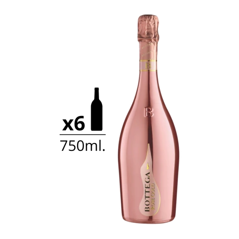 Prosecco Bottega Gold Rose 750 ml Caja x 6