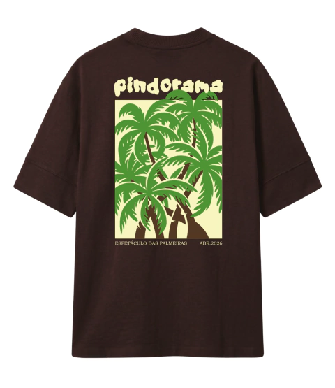 Camiseta Oversized Palmeiras Marrom - comprar online