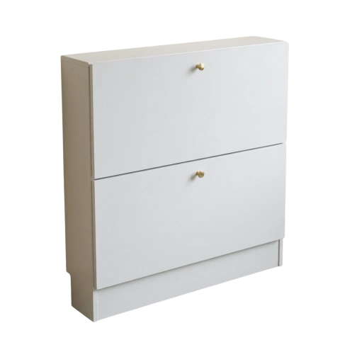 Sapateira com 2 Portas em MDF Branco