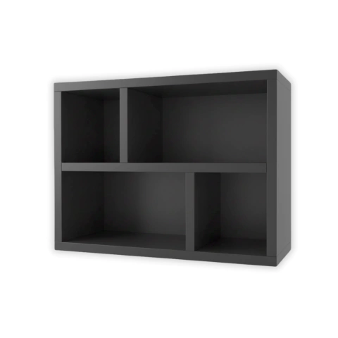 Estante Nicho de Apoio em MDF Preto 30mm 5 Compartimentos