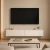 Rack Suspenso em MDF Beige 2 Portas com Puxador Cavado - Eliel Decor