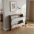 Sapateira 2 Portas em MDF Branco Bicolor com Puxador Cavado - comprar online