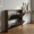 Sapateira 2 Portas em MDF Preto Bicolor com Puxador Cavado - comprar online