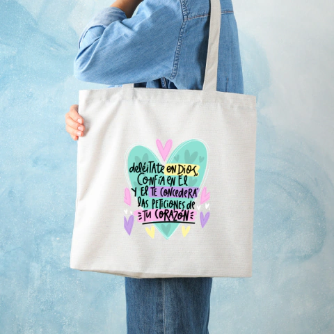 Tote Bag con mensaje cristiano