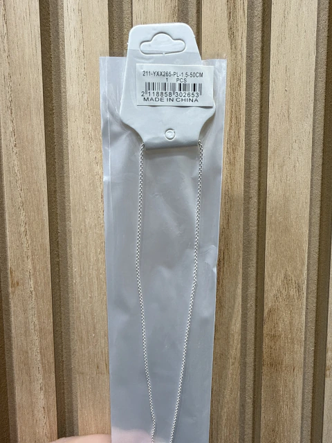 Cadena Plateada 211-YXX265-PL-1.5-50CM