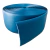 Protetor De Parede Flexível 20cm 5 Metros Azul Fênix