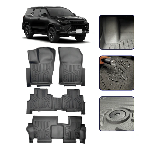 Tapete Bandeja 3D para SW4 7 Lugares 2023 24 25 26 2027 com Bordas Elevadas - Linha Premium