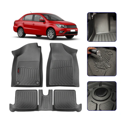 Tapete Bandeja 3D para Voyage 2008 a 2023 com Bordas Elevadas - Linha Premium