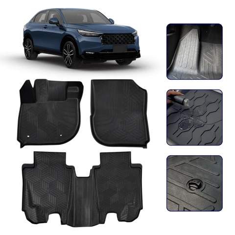 Tapete Bandeja 3D para HR-V 2016 a 2026 com Bordas Elevadas - Linha Premium - comprar online