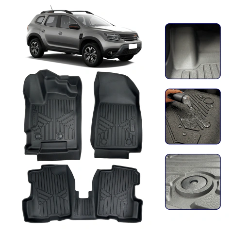 Tapete Bandeja 3D para Duster 2013 a 2026 com Bordas Elevadas - Linha Premium