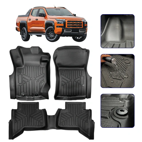 Tapete Bandeja para L200 All New Triton Katana 2025 26 2027 Borda Elevada 3D - Linha Premium