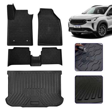 Kit Linha Premium - Tapete com Borda Elevada + Protetor de Porta Malas para Pulse - comprar online