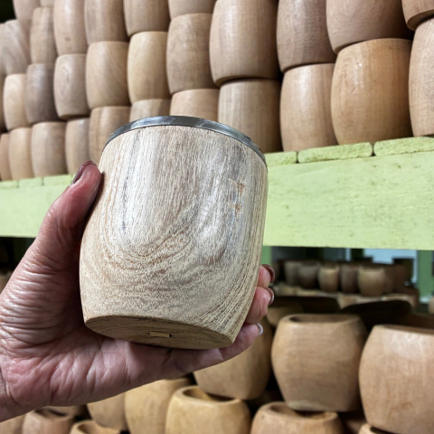 Mate XL de Algarrobo con Virola de Acero - tienda online