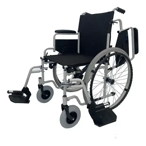 Silla De Ruedas De Acero Asiento 51 Cm Desmontable Plegable - comprar online