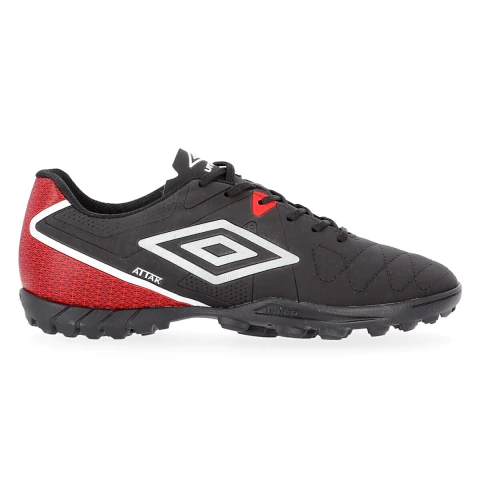 Botin Umbro Sintetico Attak Eternal Negro/Plata/Rojo