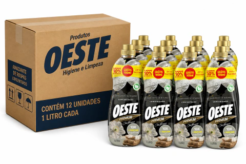 AMACIANTE CONCENTRADO OESTE CHÁ BRANCO CAIXA 12 UNIDADES 1LT