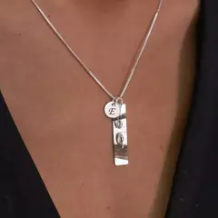 Colar personalização plaquinha larga - Joi acessórios