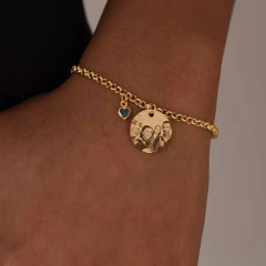 Pulseira personalizada medalha M - comprar online