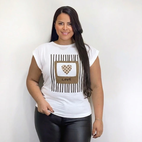 Plus Size Manga Japonesa Amor & Listras