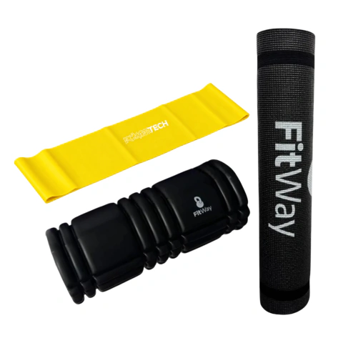 Combo Fitness Yoga Mat + Rolo + Tiraband