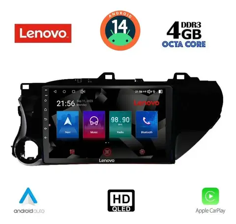 Toyota Hilux del 2016 al 2021 - 4gbRAM/64gbROM + Lenovo - Stereo Multimedia - OCTACORE - cam - android - gps