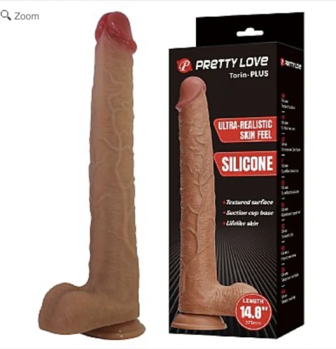 Pênis Realístico Silicone - Torin-PLUS - 37,5 X 5,0 cm - Pretty Love 4210