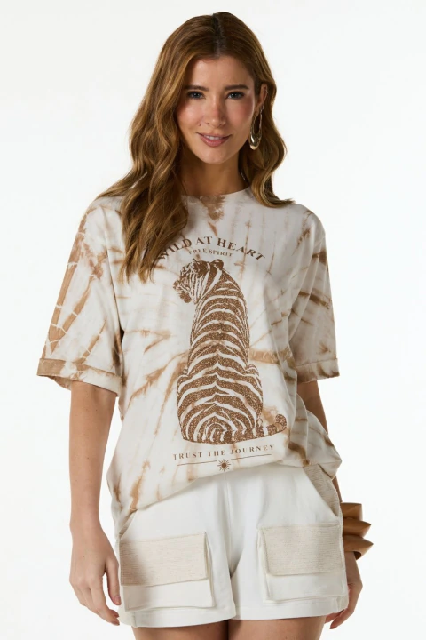 T-Shirt Tie Dye Tigre