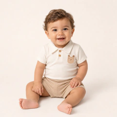 Conjunto Body Polo e Bermuda — O Charme do Clássico