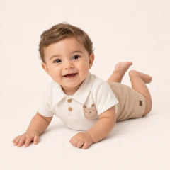 Conjunto Body Polo e Bermuda — O Charme do Clássico - comprar online