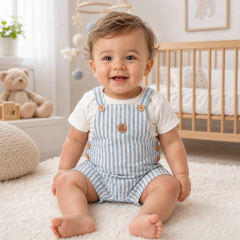Conjunto Body e Jardineira — Charme Também é Coisa de Menino - Mundo Lumina