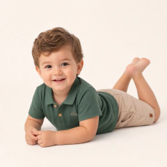 Conjunto Camiseta Polo e Bermuda — Estilo pra Sair com a Família na internet