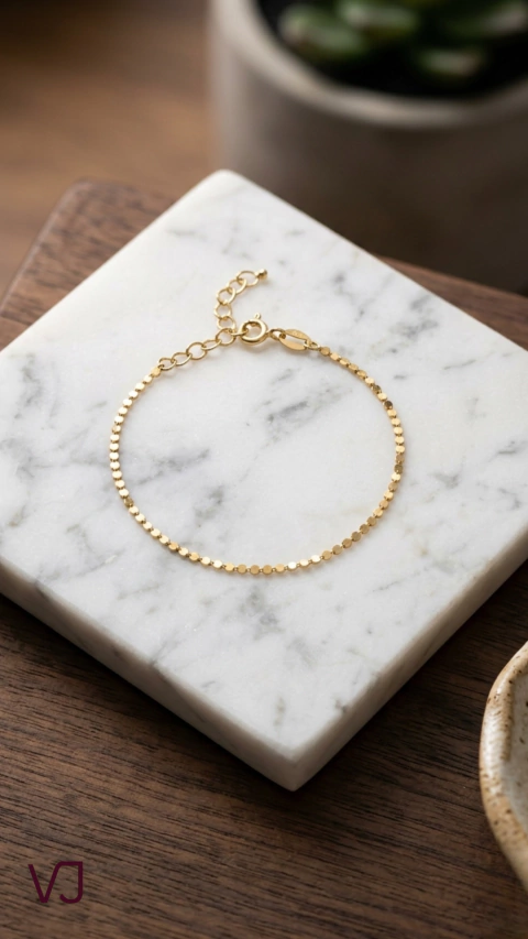 Pulseira Medalhinhas Flat - Banho Ouro 18k Antialérgico - comprar online