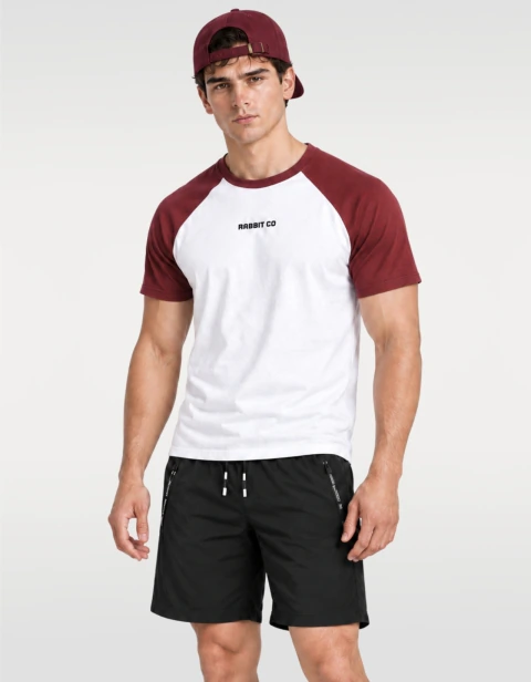 CONJUNTO DEPORTIVO REMERA RANGLÁN + SHORT + GORRA