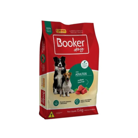 RAÇÃO BOOKER DOG AD CARNE 25KG