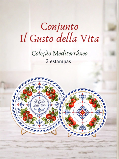 Conjunto Il Gusto della Vita (2 estampas) - Coleção Mediterrâneo