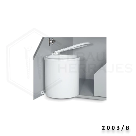 Portaresiduos Plastico Redondo Blanco - comprar online