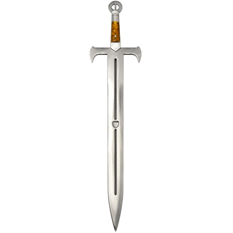 Espada do Poder 25" Fio Duplo em Aço Inox 5 mm com Cabo em Acrílico