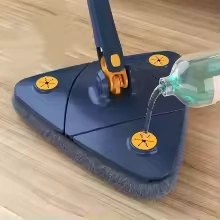 Triângulo 360 esfregão de limpeza telescópico ferramenta de escova de limpeza de teto doméstico auto-drenagem para limpar azulejos e paredes