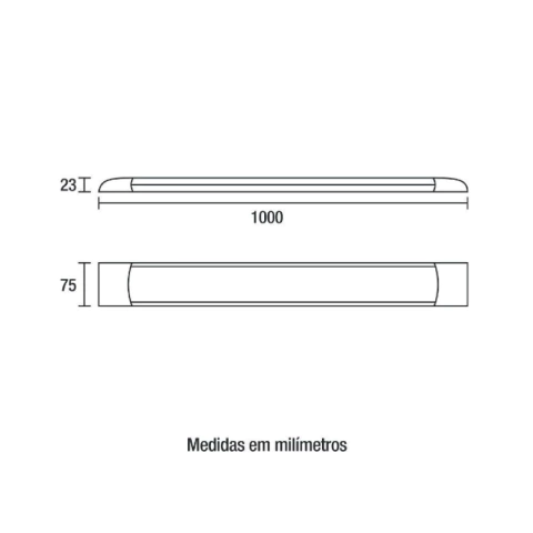 Luminária LED Slim Sobrepor 36W 4100K 81914104 - Blumenau Iluminação na internet