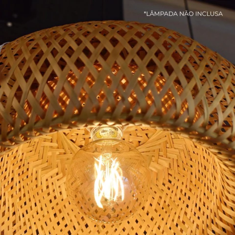 Pendente Bambu 360 1xE27 676.12.0077 / 676.12.0081 - G-Light - Giltec Iluminação - 48 Anos Transformando Ambientes