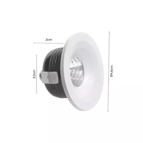 Mini Spot LED Embutir Elysa 3W 3000K 6004/6006 - Nordecor - loja online