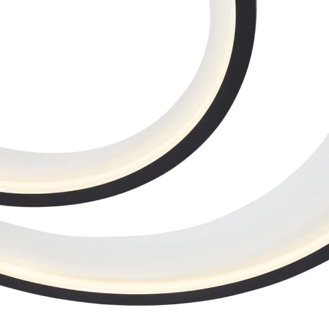 Plafon LED Zahal Duo 54W 3000K Preto 2516 - Nordecor na internet