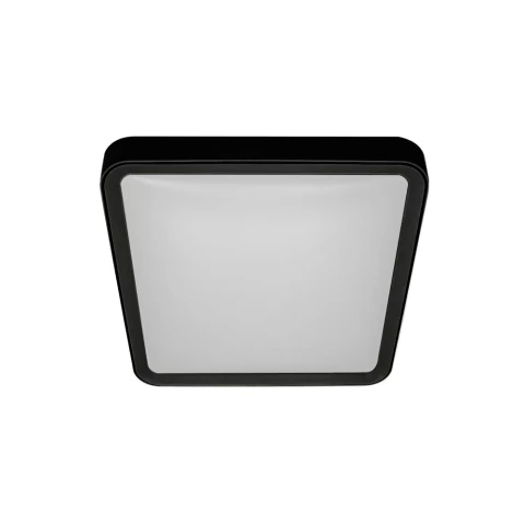 Plafon LED Seny 50cm Quadrado 35W 3000K Preto 2348 - Nordecor