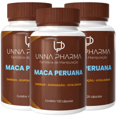 Kit 3x Maca Peruana 500mg Vitalidade e Libido 360 Cápsulas