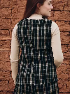 COLETE TWEED XADREZ PARIS PRETO - Maria Bunita Brand
