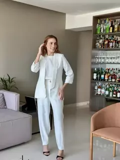 CALÇA ALFAIATARIA CATARINA OFF WHITE - comprar online