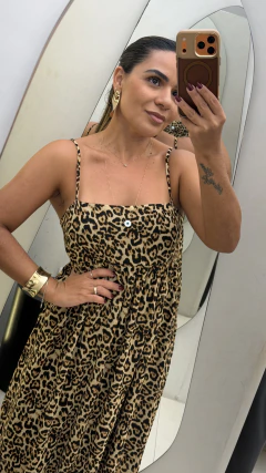 VESTIDO LONGO ANIMAL PRINT