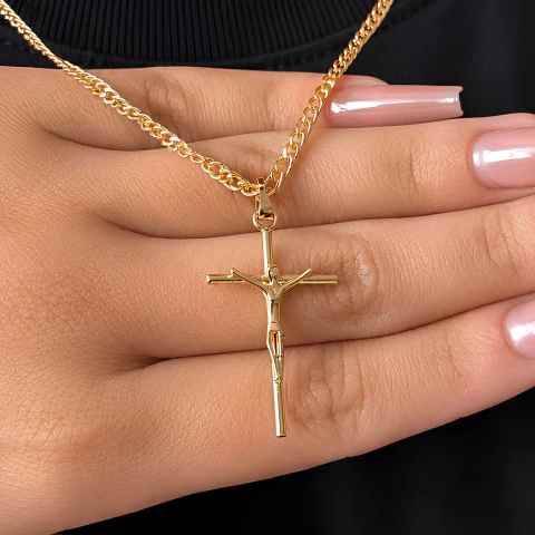 Pingente Masculino Crucifixo Minimalista (somente o pingente)