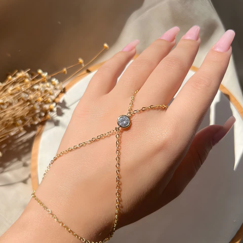 Pulseira De Mão Com Ponto De Luz - comprar online