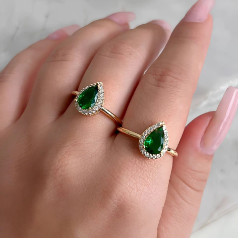Anel Cravejado Com Gota De Zircônia (cada) na internet
